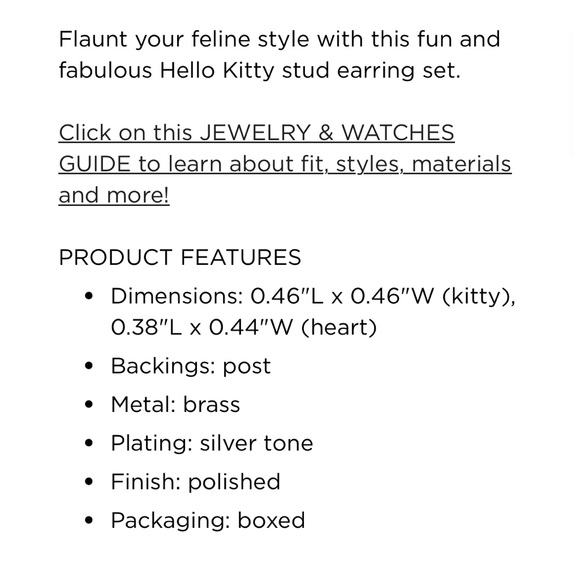 NIB 2 pairs of hello kitty earrings - Picture 3 of 5